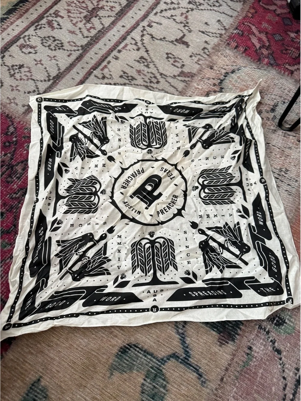 Austin Texas preacher hair hat Jesus scarf bandana western